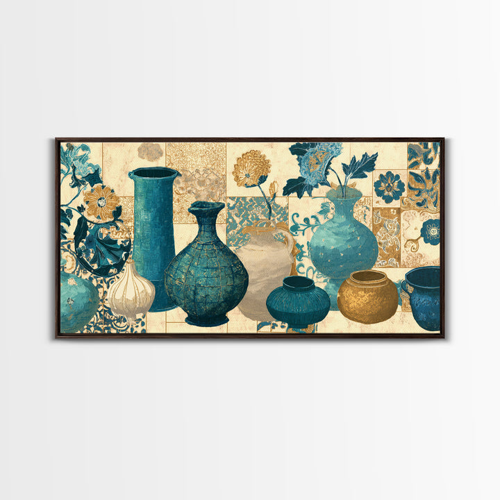 French Script Flourishes Without Readable Text Canvas Print, French Country Art, Landscape Wall Art, Farmhouse Decor, Country, FCA-2x1-38