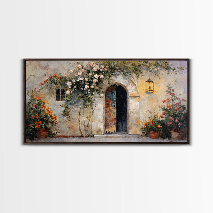 Rustic Door Covered Canvas Print, French Country Art, Statement Artwork, Farmhouse Decor, Fine Art, Country, Digital Art, FCA-2x1-61