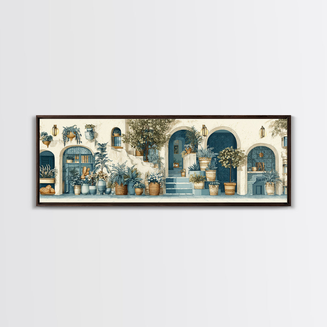 French Market Basket Canvas Print, French Country Art, Landscape Painting, Farmhouse Decor, Fine Art, Country, Neutral Decor, FCA-3x1-95