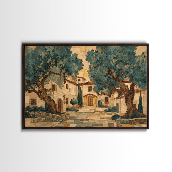 Sunlit Provence Olive Grove Canvas Print, French Country Art, Original Painting, Farmhouse Decor, Country, Coastal Wall Art, FCA-3x2-33
