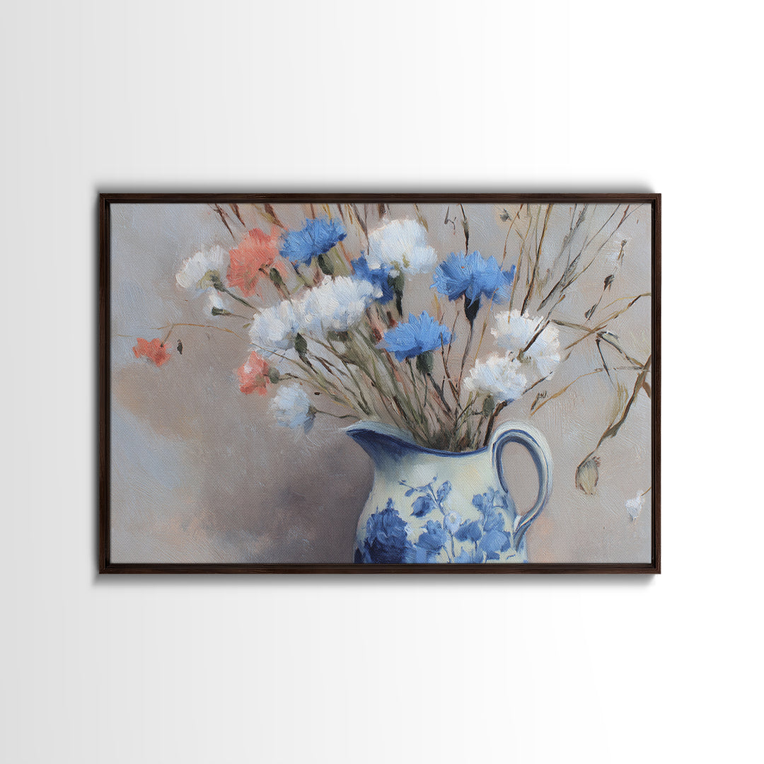 Grapes and Wine Still Life Canvas Print, French Country Art, Oil Painting, Farmhouse Decor, Country, Digital Art Prints, FCA-3x2-37