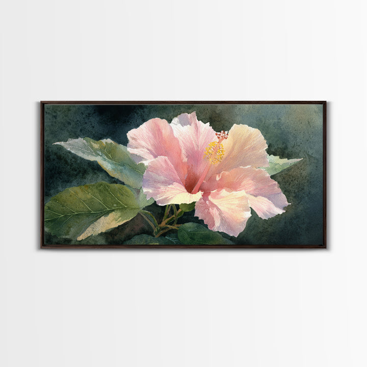 Lavender Bundle Tied Framed Canvas Print, Floral Art, Minimalist Decor, Living Room Decor, Oil Painting, Bloom, FLO-2x1-30