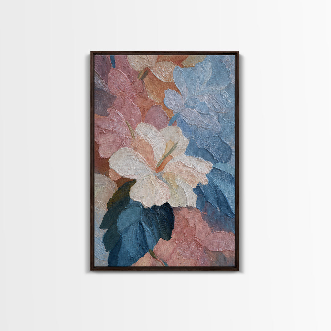 Abstract Flower Forms Canvas Print, Floral Art, Art, Living Room Decor, Oil Painting, Bloom, Art Nouveau Decor, FLO-2x3-50