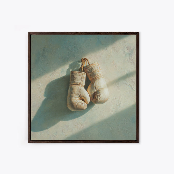 Boxing Gloves Still Life Framed Canvas Print, Fitness Studio Art, Gym Poster, Gym Decor, Fine Art, Motion, Modern Decor, FSA-1x1-53