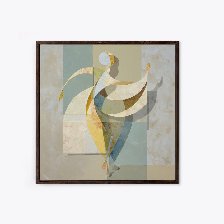 Pilates Figure in Elegant Contour Line Framed Canvas Print, Fitness Studio Art, Gym Poster, Gym Decor, Fine Art, Motion, FSA-1x1-68