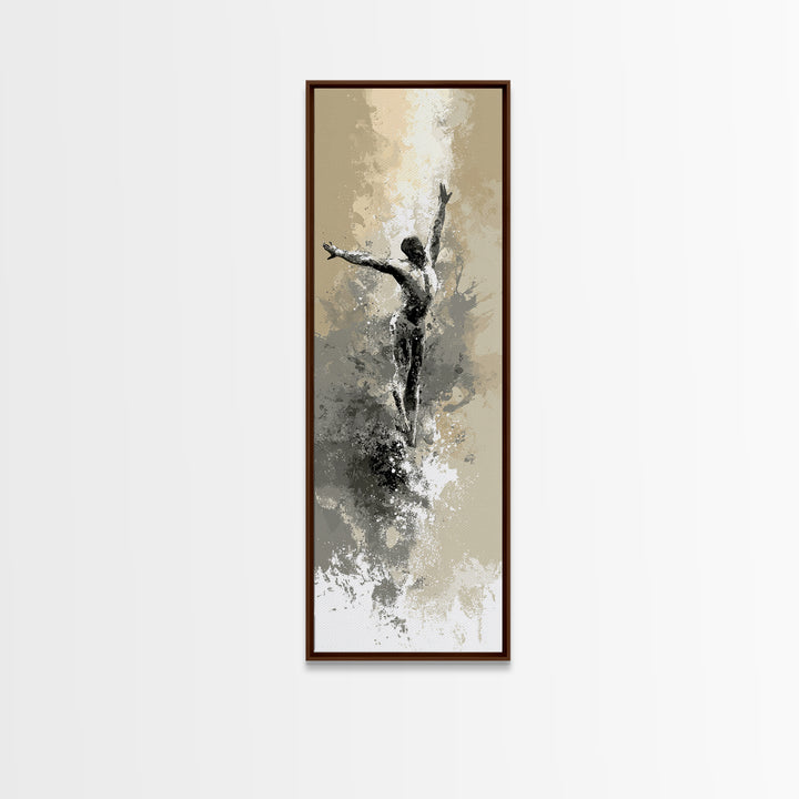Sprinter Start Position Canvas Print, Fitness Studio Art, Yoga Wall Art, Gym Decor, Fine Art, Motion, Dance Studio Decor, FSA-1x3-26