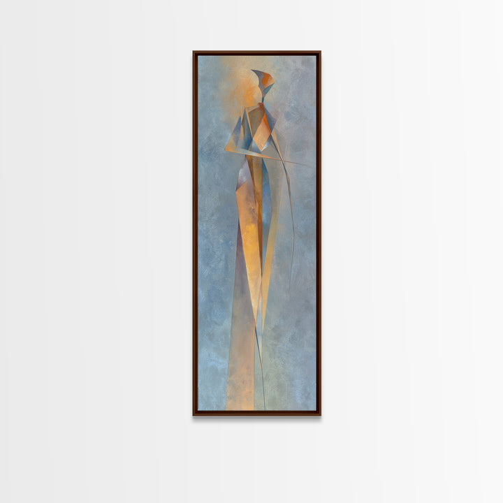Abstract Human Figure Canvas Print, Fitness Studio Art, Gym Wall Decor, Gym Decor, Fine Art, Motion, Yoga Room Decor, FSA-1x3-38