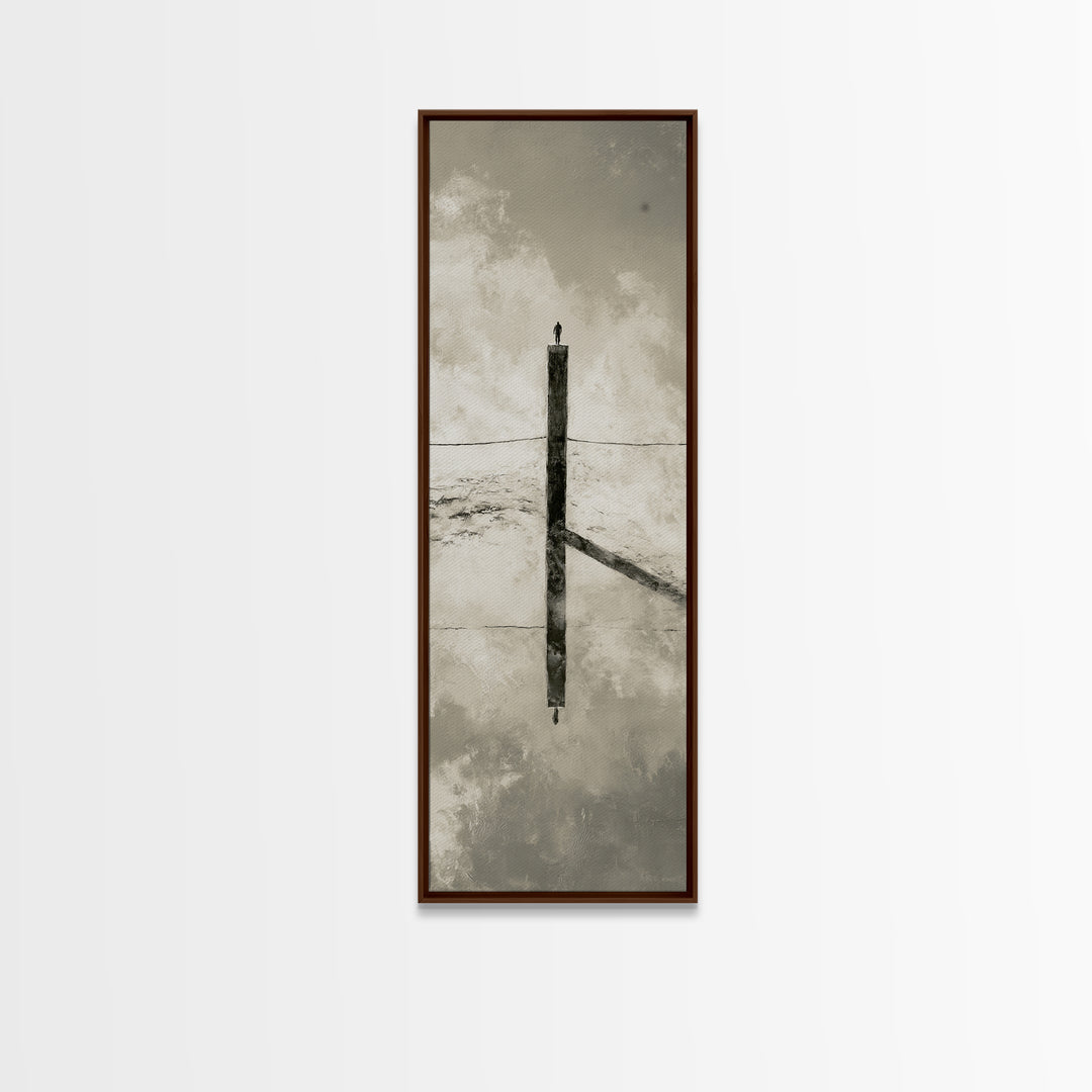 Sprinter Start Position Framed Canvas Print, Fitness Studio Art, Dancing Wall Art, Gym Decor, Fine Art, Motion, Gallery Decor, FSA-1x3-50