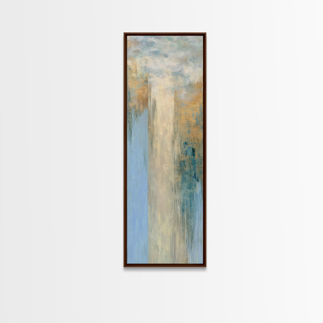 Abstract Heartbeat Line Through Color Fields Framed Canvas Print, Fitness Studio Art, Dancing Wall Art, Gym Decor, Abstract Art, FSA-1x3-53