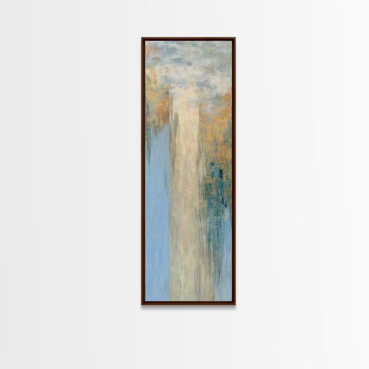 Abstract Heartbeat Line Through Color Fields Framed Canvas Print, Fitness Studio Art, Dancing Wall Art, Gym Decor, Abstract Art, FSA-1x3-53
