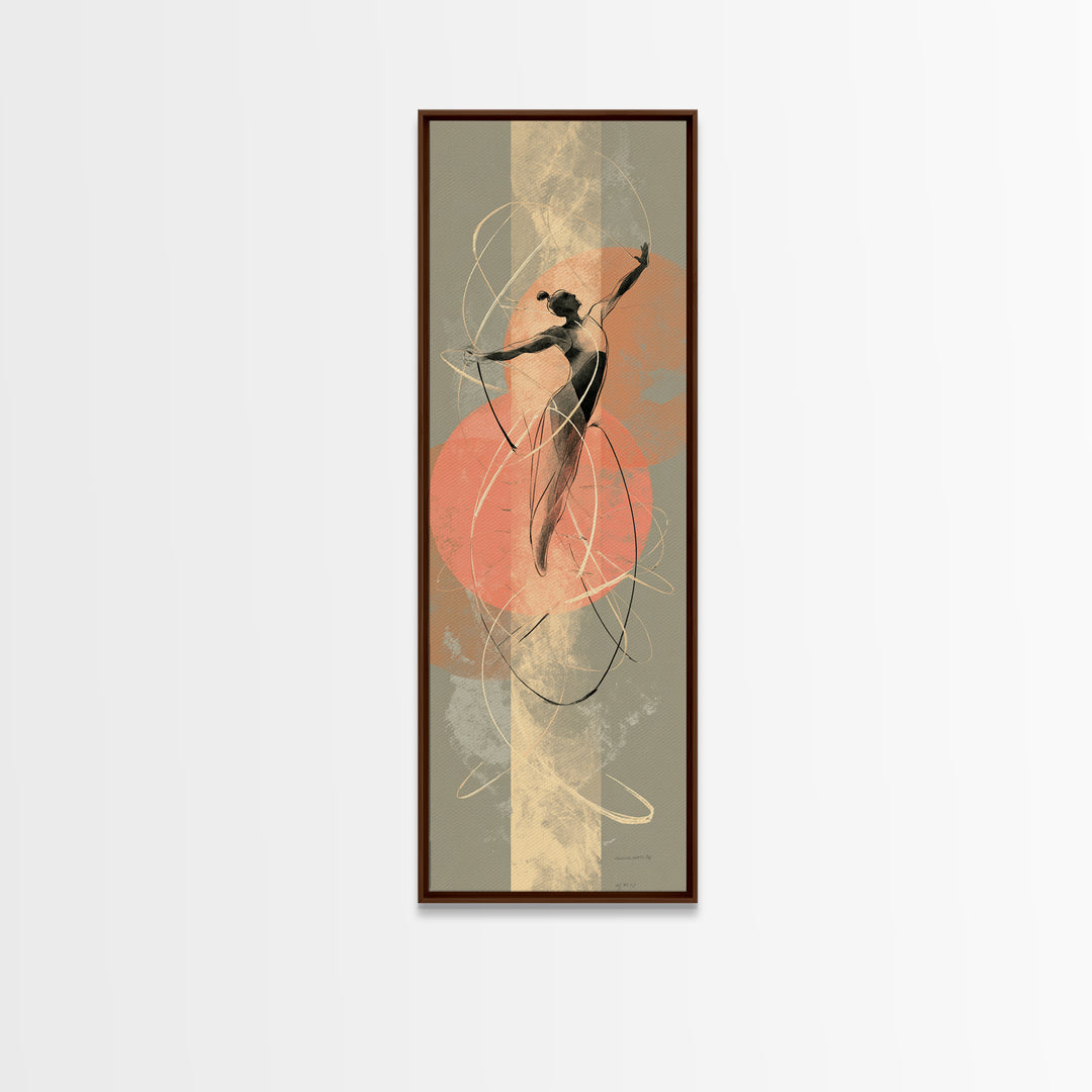 Jump Rope Movement Captured as Curved Lines Canvas Print, Fitness Studio Art, Minimalist Art Print, Gym Decor, Motion, FSA-1x3-70