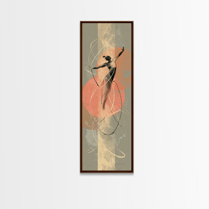 Jump Rope Movement Captured as Curved Lines Canvas Print, Fitness Studio Art, Minimalist Art Print, Gym Decor, Motion, FSA-1x3-70