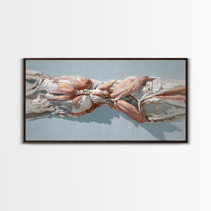 Anatomical Muscle Study Canvas Print, Fitness Studio Art, Art Print, Gym Decor, Oil Painting, Motion, Motivational Poster, FSA-2x1-53