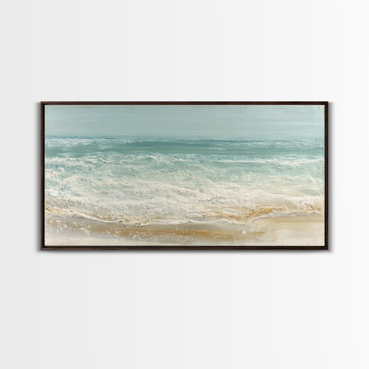 Tropical Trail Hike Landscape for Wellness Mood Framed Canvas Print, Fitness Studio Art, Boho Decor, Gym Decor, Motion, FSA-2x1-65