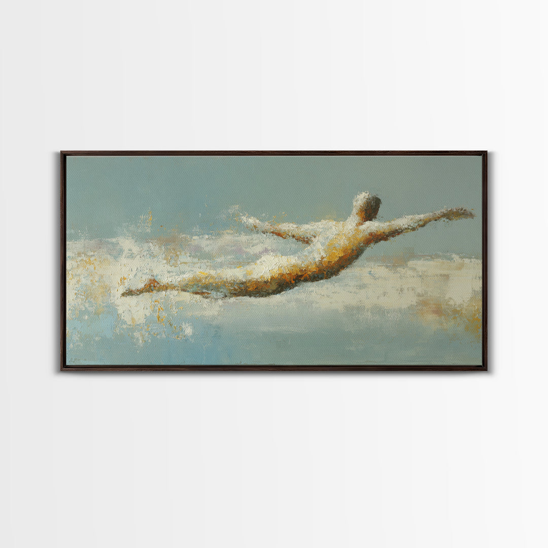 Abstract Human Figure Canvas Print, Fitness Studio Art, Luxury Decor, Gym Decor, Motion, Modern Wall Art, Motivational Poster, FSA-2x1-94