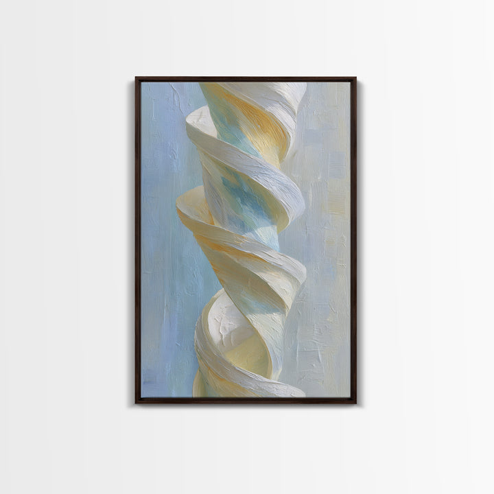 Gymnast Ribbon Forming a Spiral Composition Canvas Print, Fitness Studio Art, Yoga Wall Art, Gym Decor, Fine Art, Motion, FSA-2x3-31
