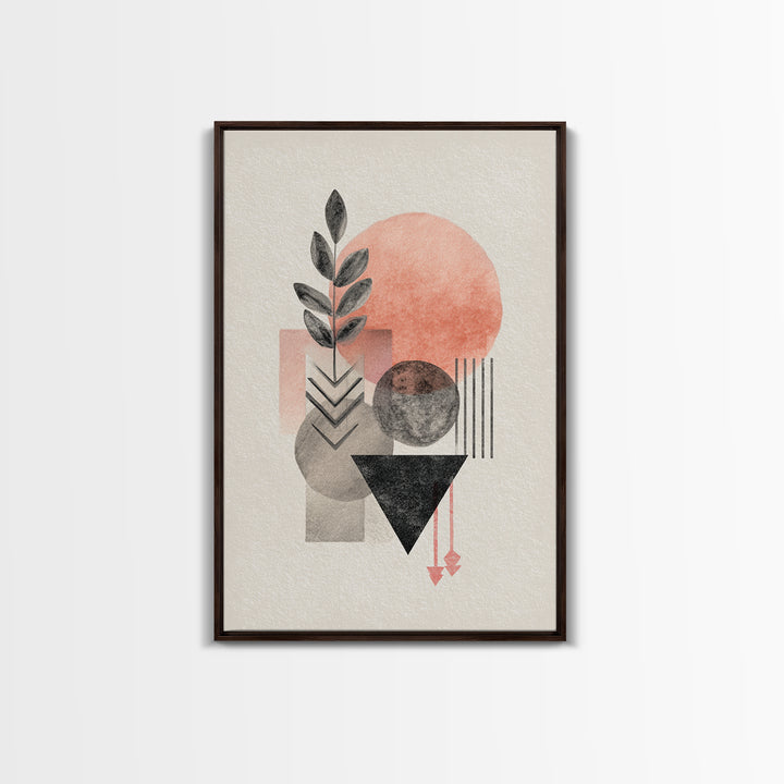 Minimal Motivational Symbol Using Arrows and Shapes Canvas Print, Fitness Studio Art, Fine Art Print, Gym Decor, Motion, FSA-2x3-45