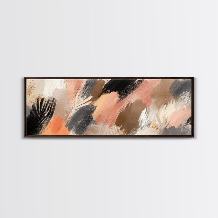 Yoga Warrior Pose Framed Canvas Print, Fitness Studio Art, Motivational Canvas, Gym Decor, Oil Painting, Motion, FSA-3x1-23