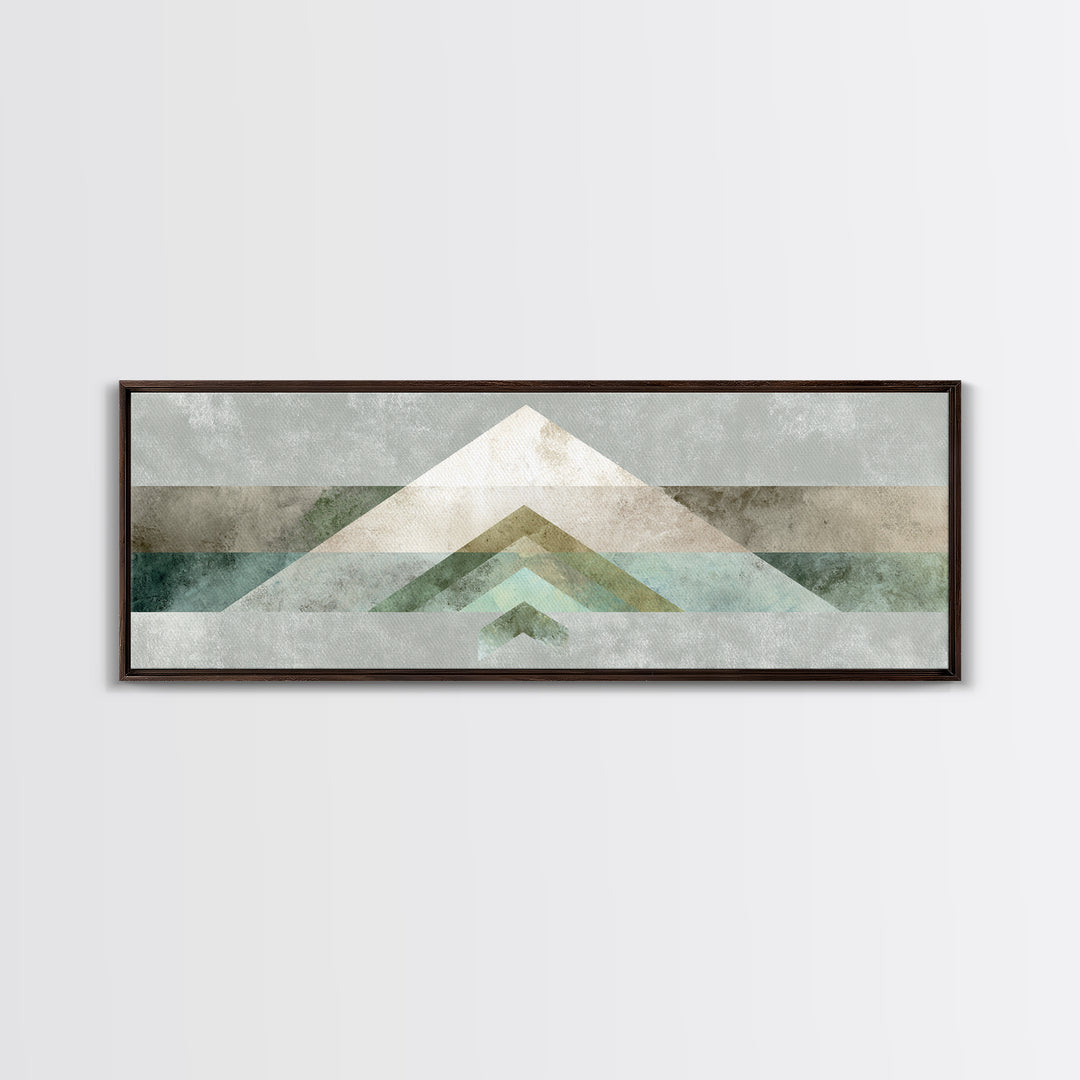 Minimal Motivational Symbol Using Arrows and Shapes Framed Canvas Print, Fitness Studio Art, Room Decor, Gym Decor, FSA-3x1-5