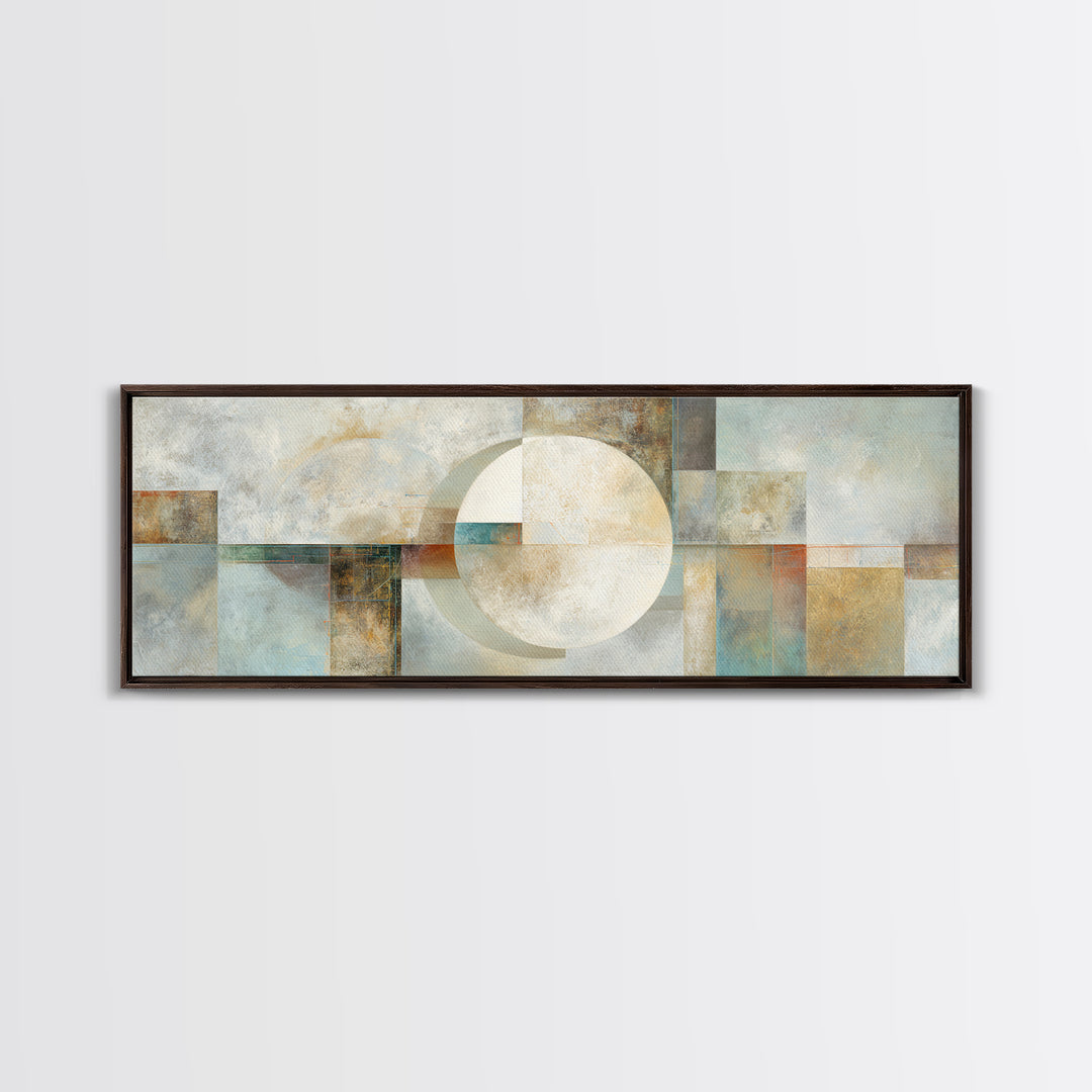 Minimal Motivational Symbol Using Arrows and Shapes Framed Canvas Print, Fitness Studio Art, Fitness, Gym Decor, Motion, FSA-3x1-53
