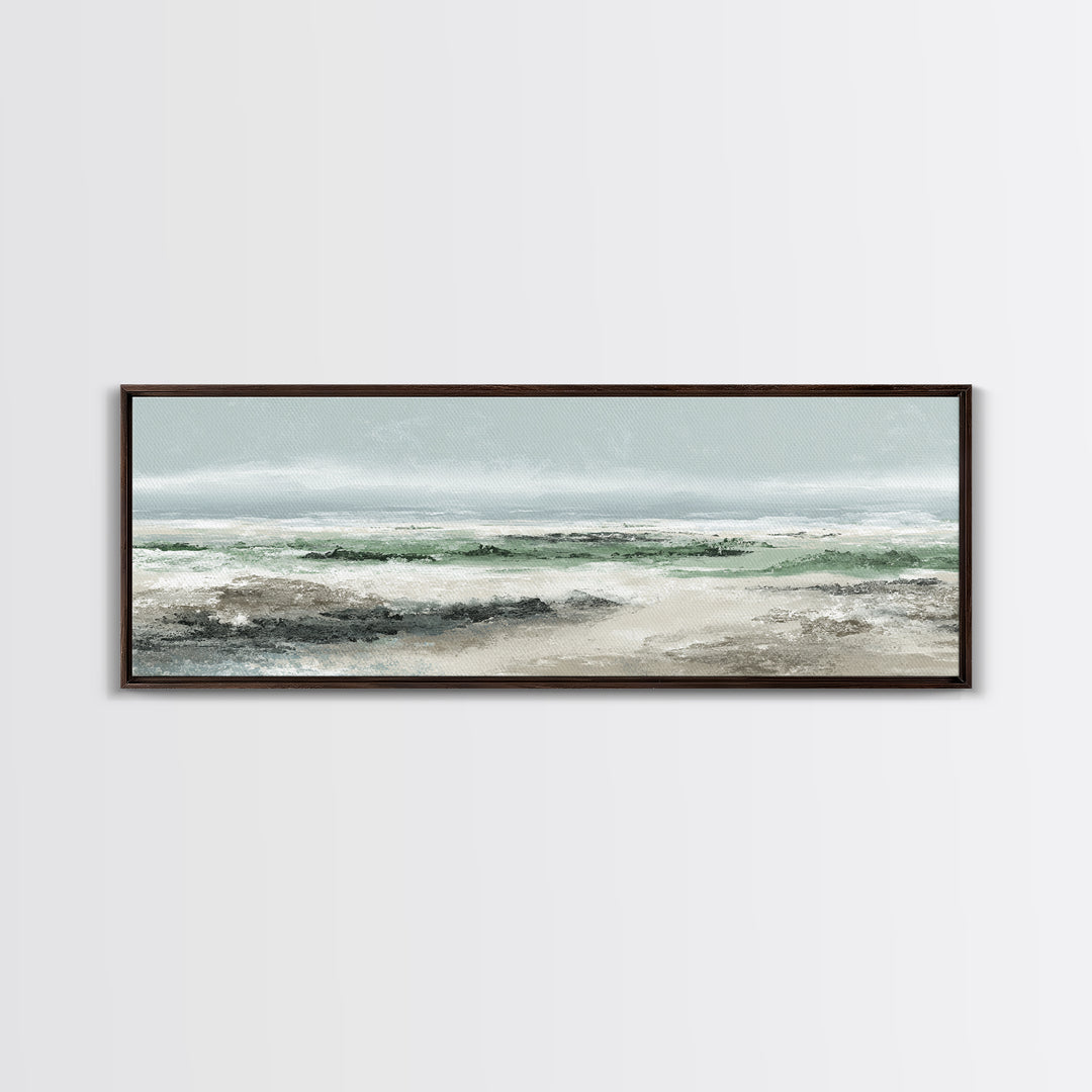 Tropical Trail Hike Landscape for Wellness Mood Canvas Print, Fitness Studio Art, Digital Art Print, Gym Decor, Motion, FSA-3x1-61