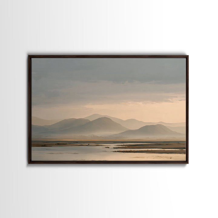 Sunrise over Mountains as Endurance Metaphor Framed Canvas Print, Fitness Studio Art, Gym Decor, Fine Art, Motion, Gym Wall Art, FSA-3x2-100