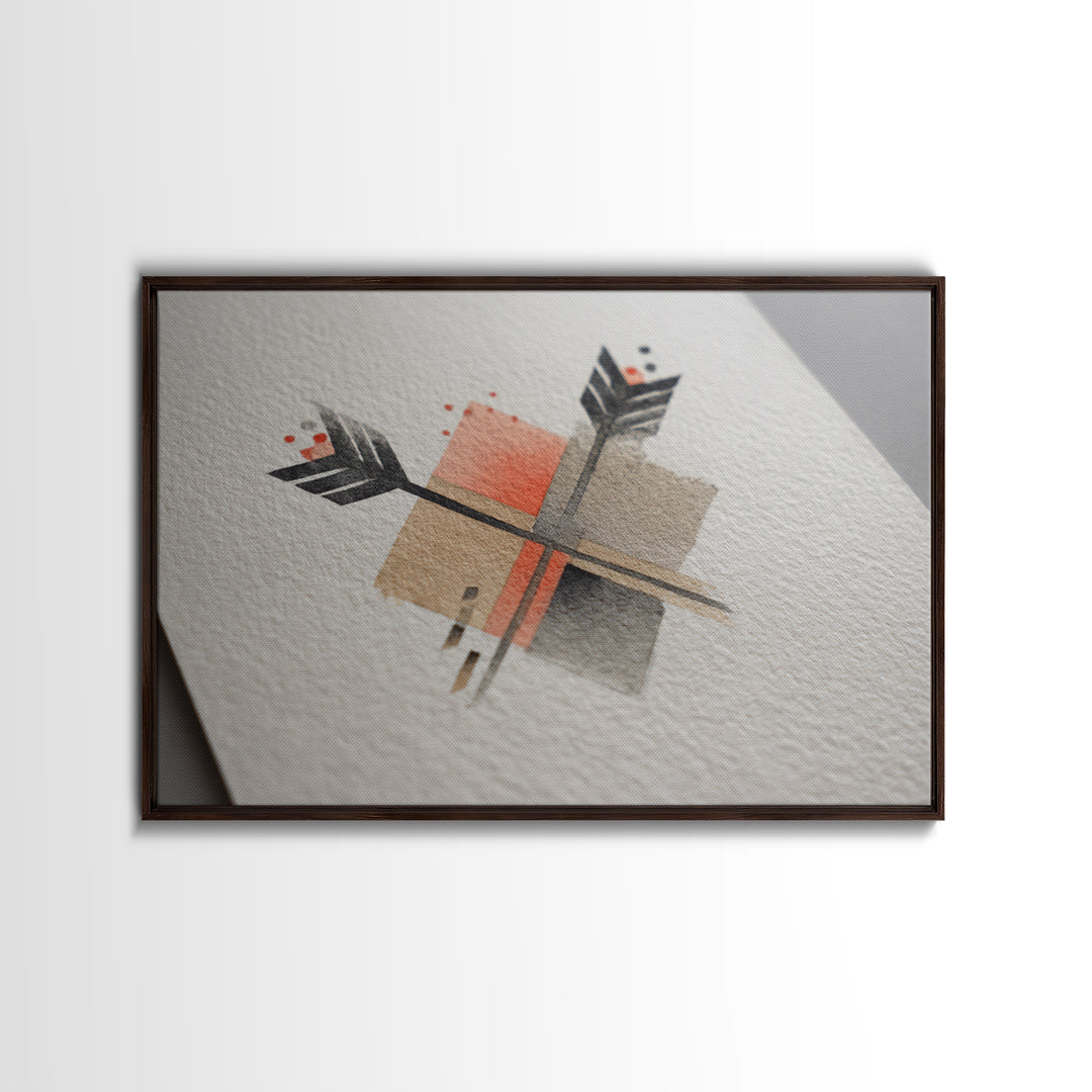 Minimal Motivational Symbol Using Arrows and Shapes Canvas Print, Fitness Studio Art, Printable Wall Art, Gym Decor, Motion, FSA-3x2-17