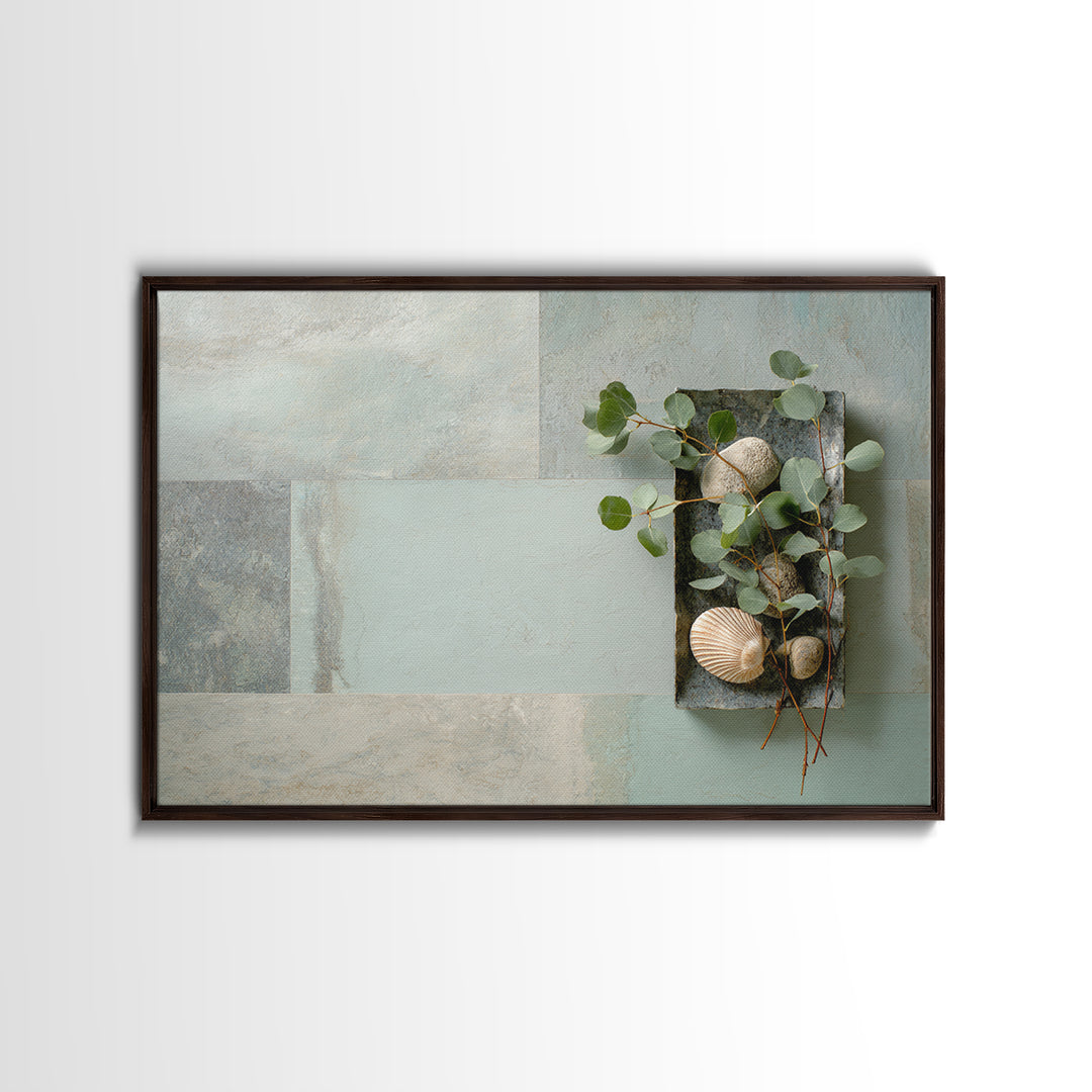 Tropical Trail Hike Landscape for Wellness Mood Canvas Print, Fitness Studio Art, Digital Art Print, Gym Decor, Oil Painting, FSA-3x2-49
