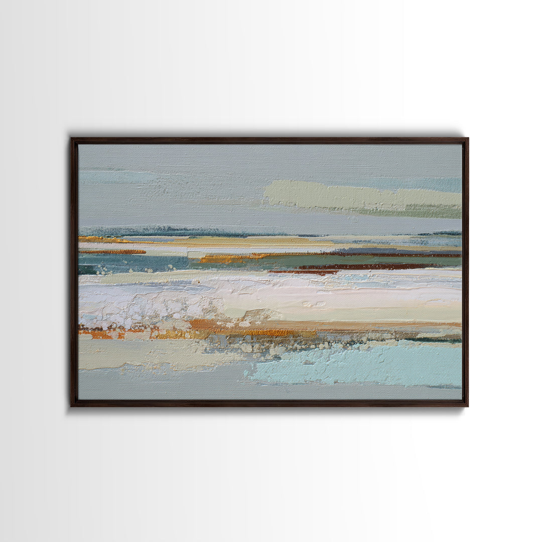 Abstract Heartbeat Line Through Color Fields Framed Canvas Print, Fitness Studio Art, Motivational Poster, Gym Decor, Motion, FSA-3x2-69
