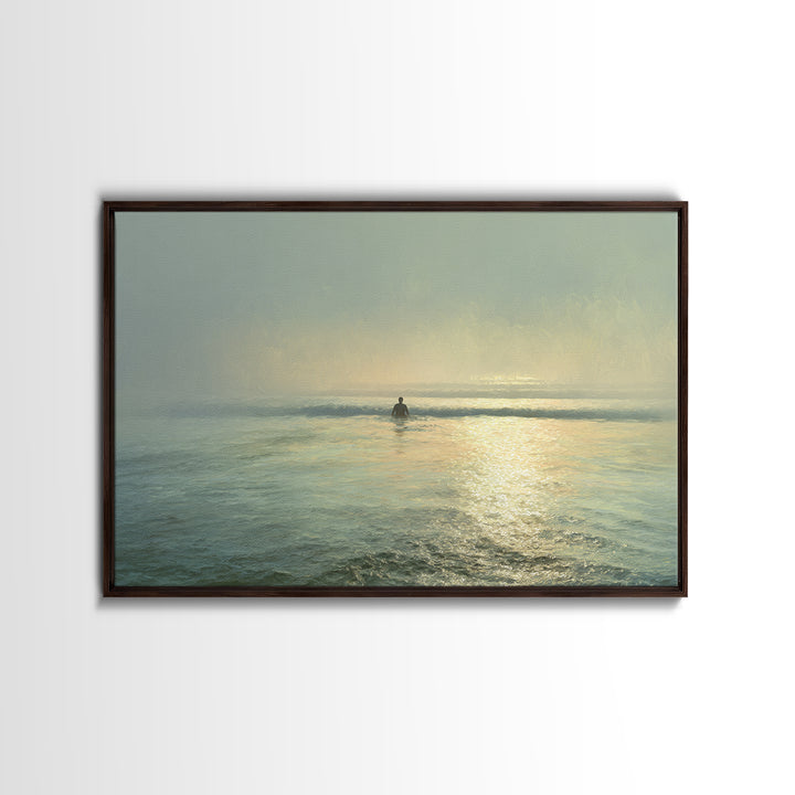 Swimmer Emerging Through Water Texture Canvas Print, Fitness Studio Art, Digital Art Print, Gym Decor, Abstract Art, Motion, FSA-3x2-94