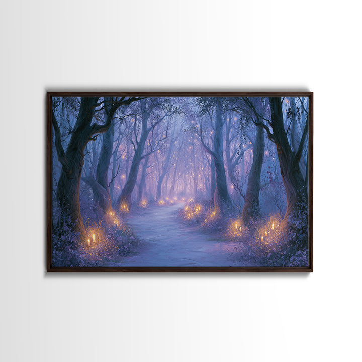 Enchanted Forest Path Glowing Canvas Print, Fairy Tale Art, Modern Decor, Living Room Decor, Fine Art, Storybook, Wall Decor, FTA-3x2-53