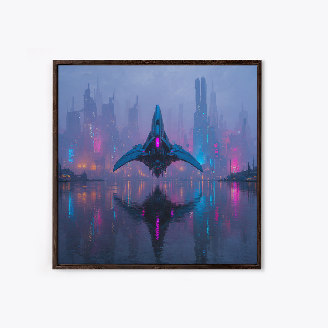 Future Ocean Lab Canvas Print, Futuristic Art, Wall Art, Living Room Decor, Fine Art, Future, Printable Art, Unique Wall Art, FUT-1x1-87