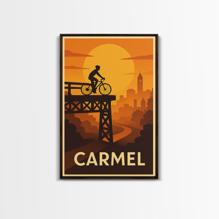 Carmel Travel Poster, Canvas Print, Golden Travel Poster Art, Carmel Poster Print, Travel Art Print, Mid Century Wall Art, Wanderlust Decor