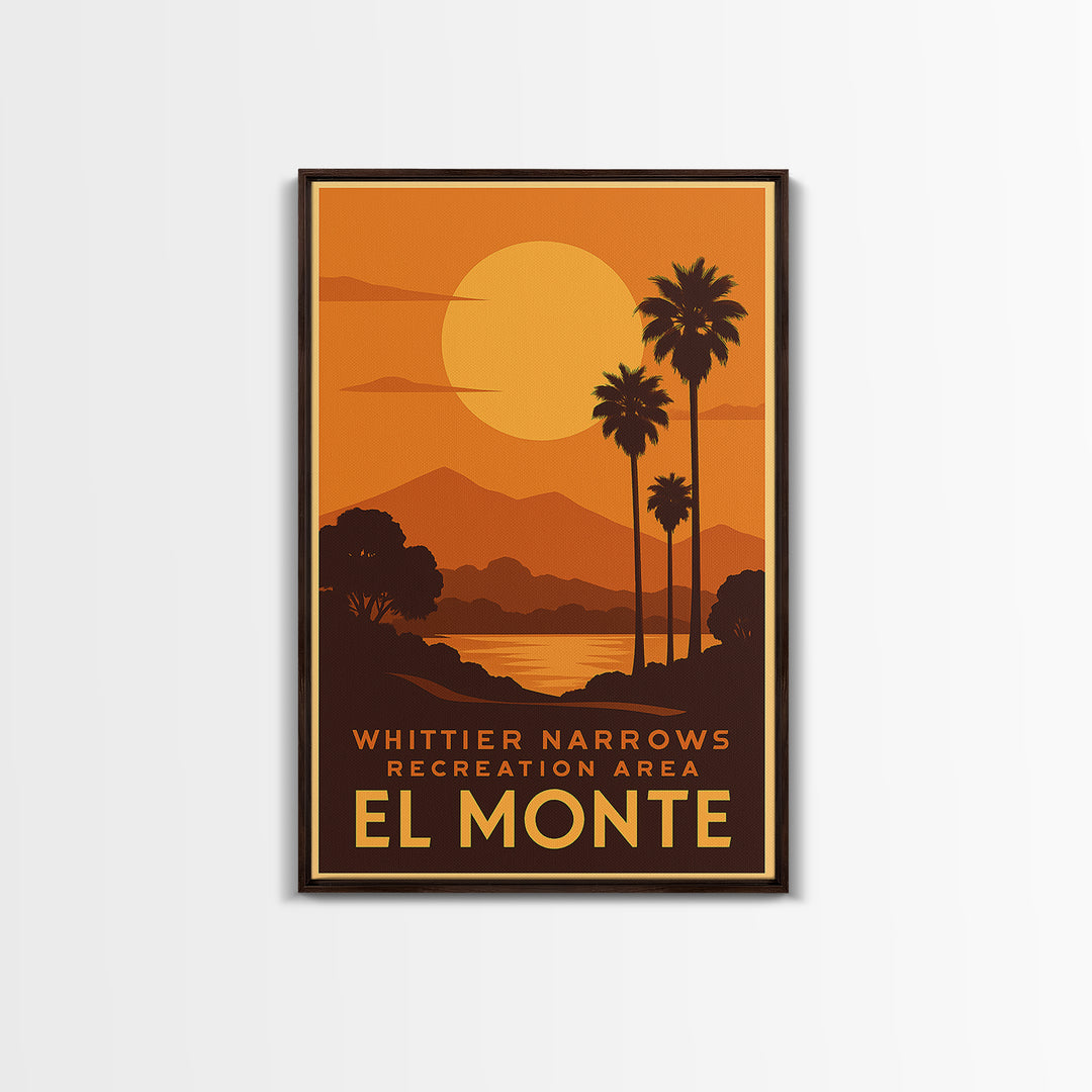 El Monte Travel Poster, Canvas Print, Gold Art Deco Poster Art, El Monte Travel Art, Modern Wall Decor, City Travel Prints, City Art Print