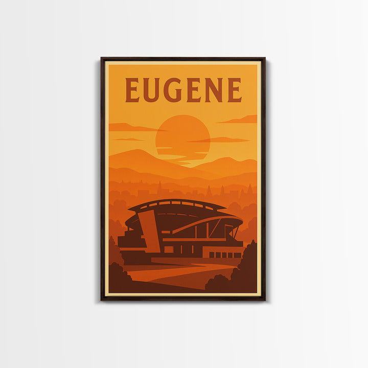 Eugene Oregon Travel Poster, Canvas Print, Vintage Deco Wall Art, Eugene Art Print, Gift For Travelers, Travel Poster Set, Travel Wall Art