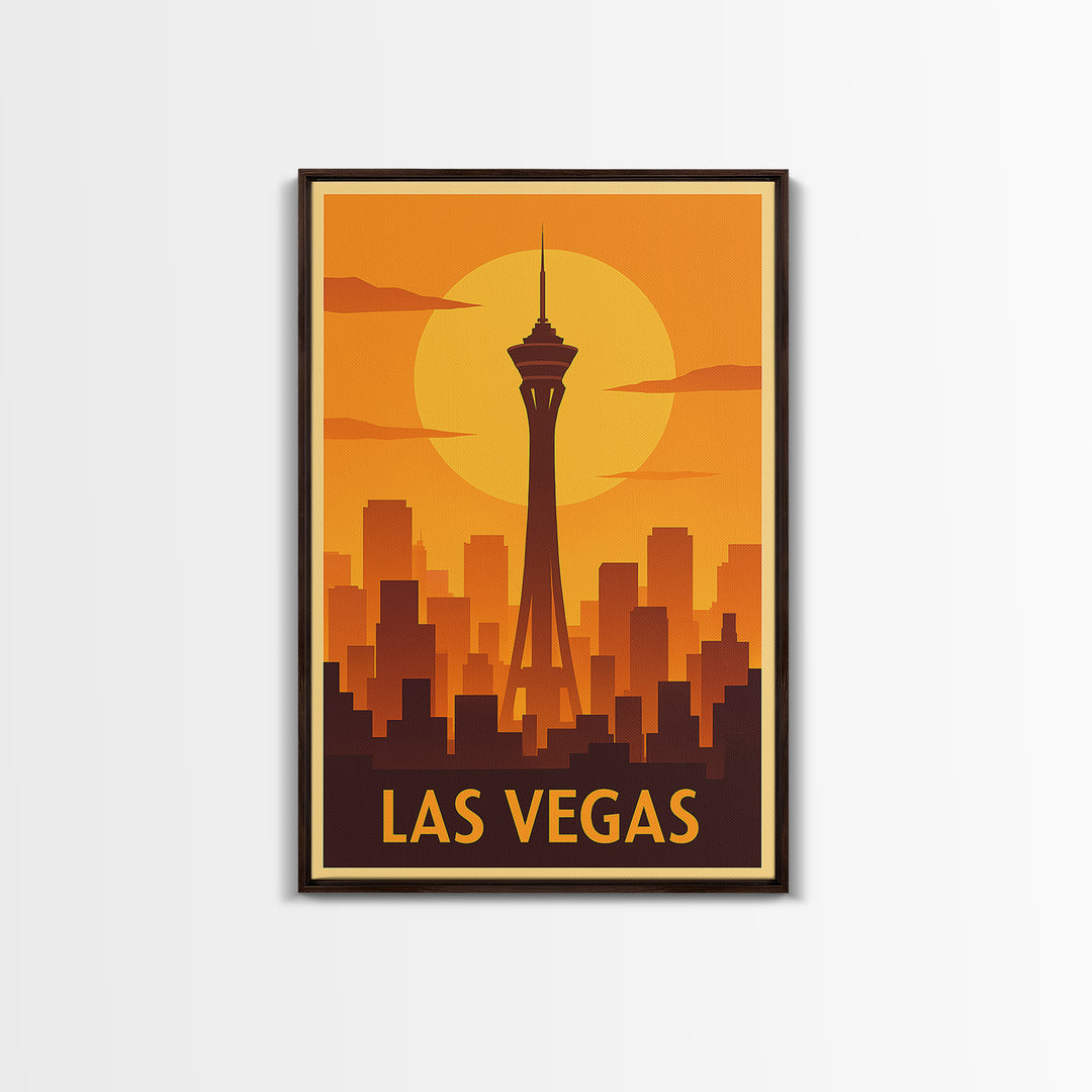 Las Vegas Travel Poster, Canvas Print, Vintage Deco Wall Art, Las Vegas Travel Art, Vintage Travel Art, Vintage Travel Print, Design 7