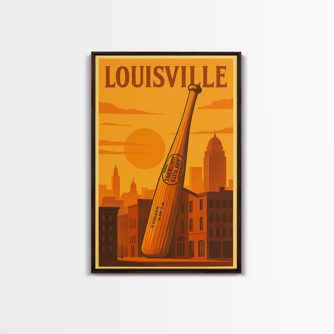 Louisville Kentucky Travel Poster, Canvas Print, Gold Art Deco Poster Art, Louisville Art Print, Travel Wall Decor, Wall Decor, Home Decor