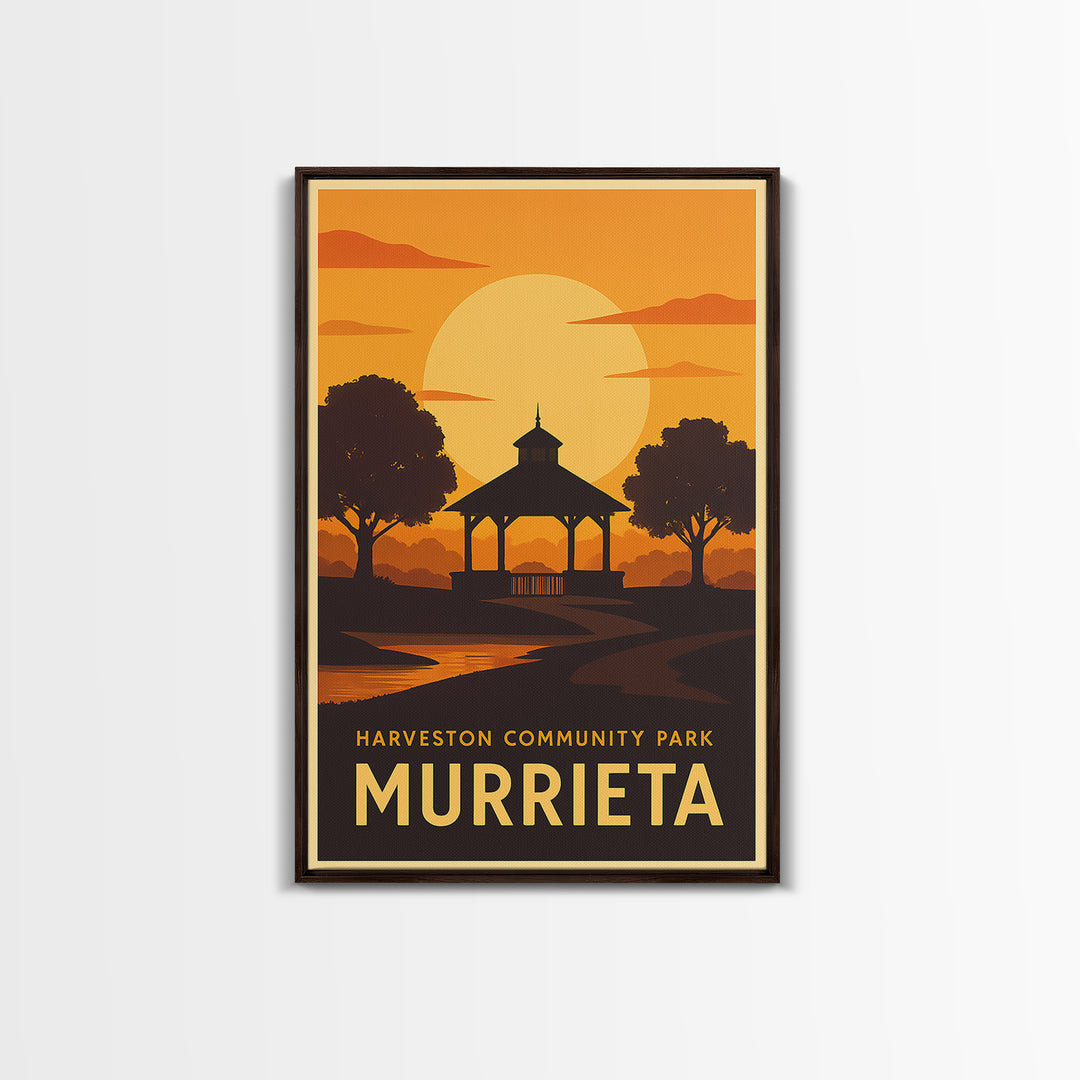 Murrieta Travel Poster, Canvas Print, Golden Travel Poster Art, Murrieta Wall Art, Travel Art Print, Retro Travel Print, Travel Wall Decor