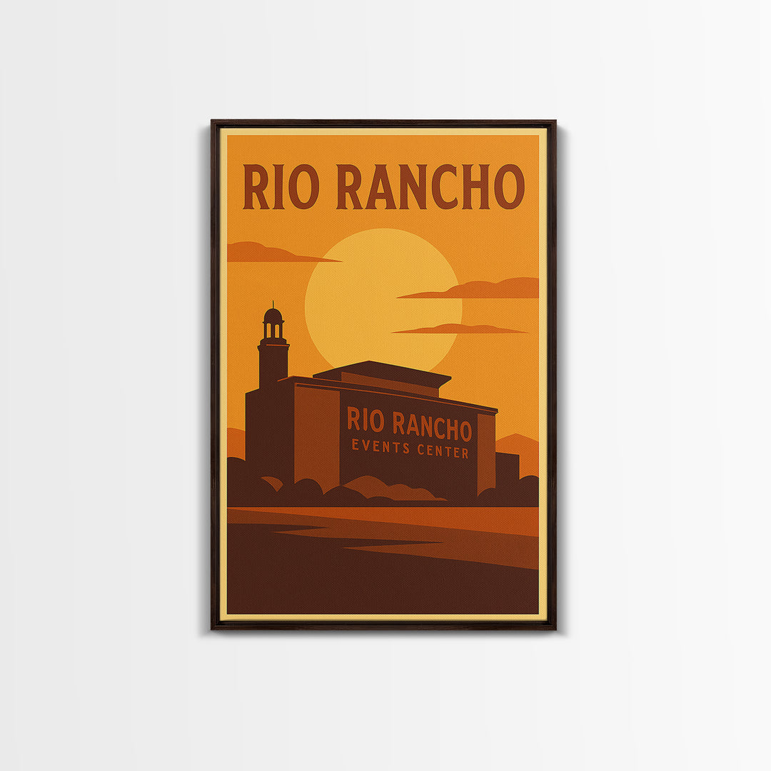 Rio Rancho New Mexico Travel Poster, Canvas Print, Vintage Deco Wall Art, Rio Rancho Poster Print, Mid Century Wall Art, Gift For Travelers