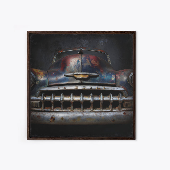 Classic Muscle Car Front Grill Canvas Print, Garage Art, Modern Decor, Garage Decor, Fine Art, Motor, Home Decor, Wall Decor, GAR-1x1-49