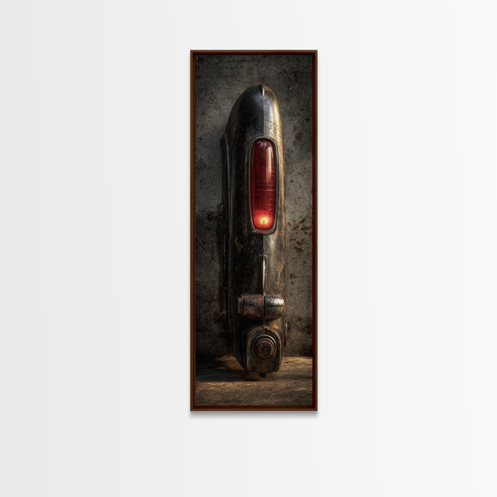 Classic Car Tail Lights Glowing at Dusk Canvas Print, Garage Art, Game Room Decor, Garage Decor, Fine Art, Motor, Gallery Decor, GAR-1x3-100