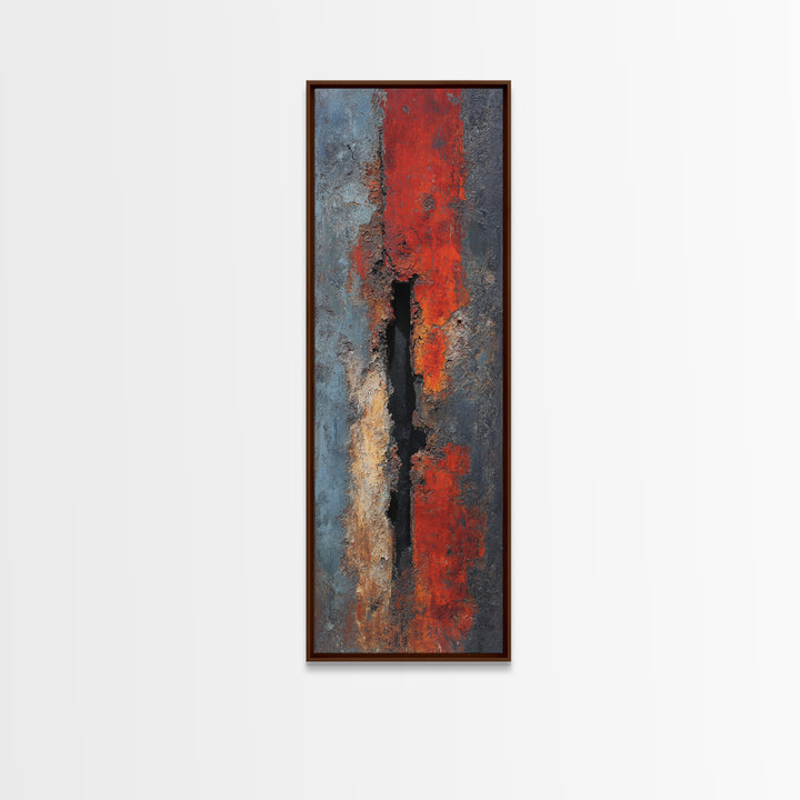 Steel and Rust Texture Abstract Panel Canvas Print, Garage Art, Fall Wall Art, Garage Decor, Fine Art, Motor, Sports Posters, GAR-1x3-11