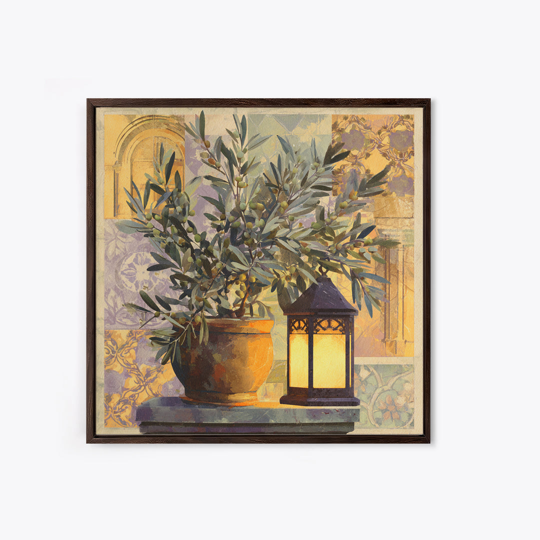 Olive Branch Still Life Canvas Print, Guest Bedroom Art, Minimalist Wall Art, Bedroom Decor, Fine Art, Guest, Luxury Decor, GBA-1x1-17