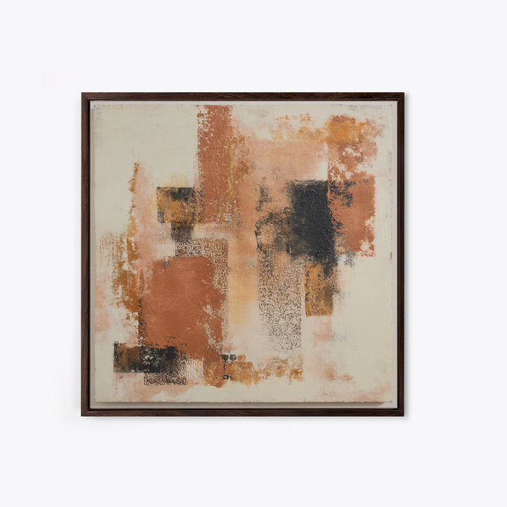 Warm Terracotta Shapes Canvas Print, Guest Bedroom Art, Set of 3 Wall Art, Bedroom Decor, Fine Art, Guest, Bedroom Prints, GBA-1x1-22