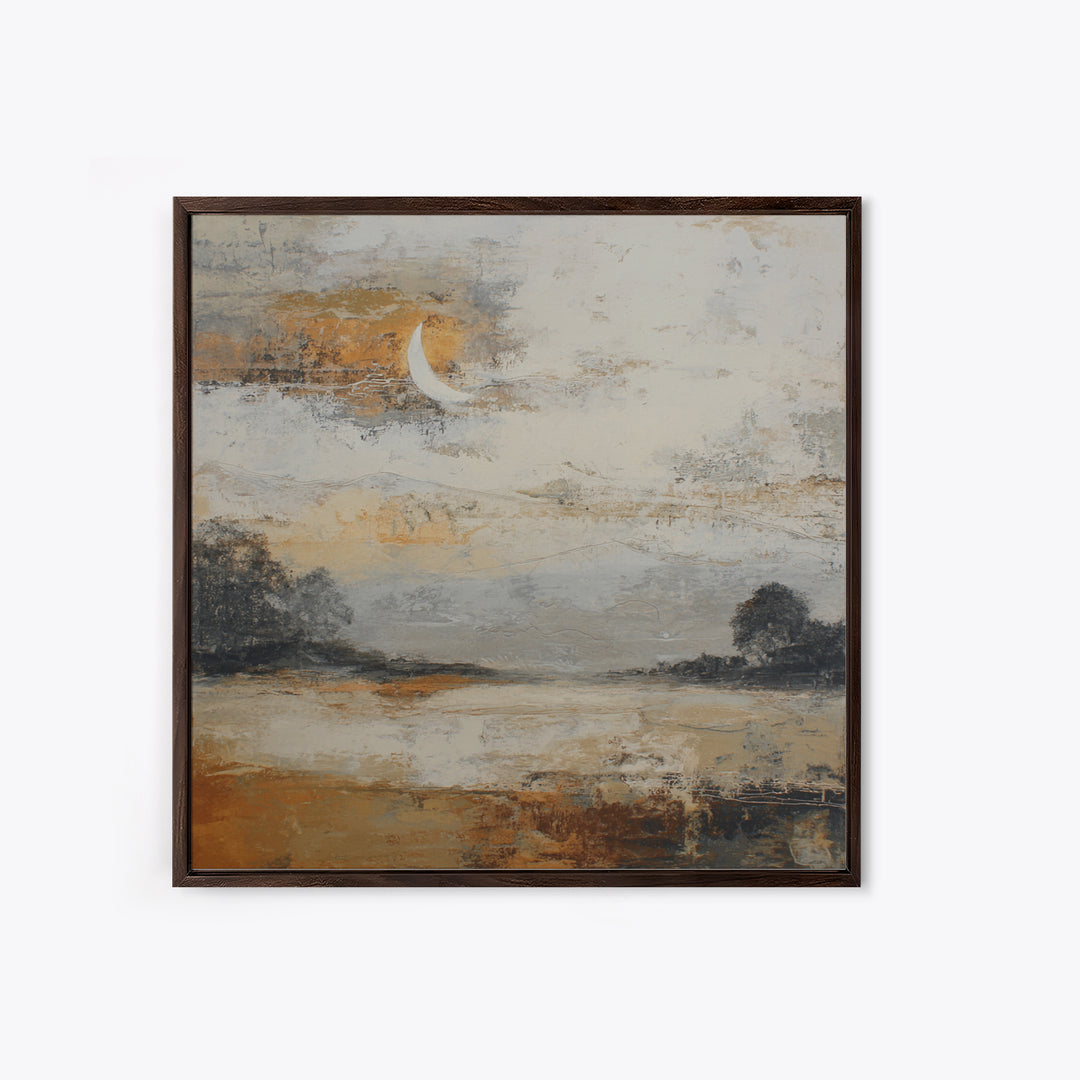 Quiet Lake Landscape at Early Morning Canvas Print, Guest Bedroom Art, Funky Wall Art, Bedroom Decor, Fine Art, Guest, GBA-1x1-50