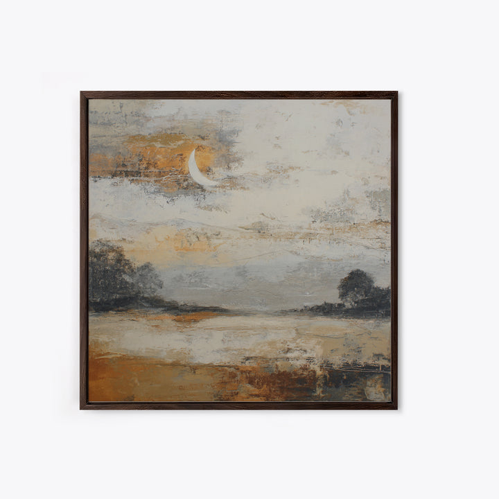 Quiet Lake Landscape at Early Morning Canvas Print, Guest Bedroom Art, Funky Wall Art, Bedroom Decor, Fine Art, Guest, GBA-1x1-50