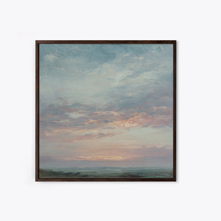 Romantic Cloudscape in Blush and Ivory Canvas Print, Guest Bedroom Art, New Home, Bedroom Decor, Fine Art, Guest, GBA-1x1-59