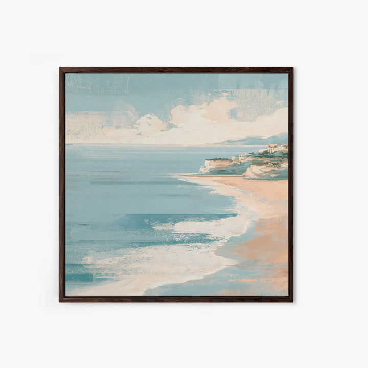 Coastal Dunes in Pale Blue and Sand Canvas Print, Guest Bedroom Art, Room Decor, Bedroom Decor, Fine Art, Guest, GBA-1x1-77