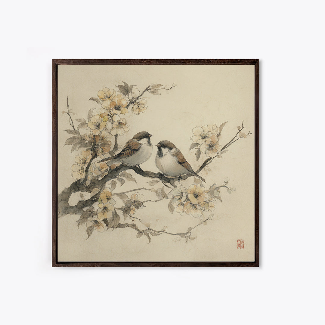 Soft Mountain Horizon Framed Canvas Print, Guest Bedroom Art, Fine Art Print, Bedroom Decor, Fine Art, Guest, Poster, GBA-1x1-79