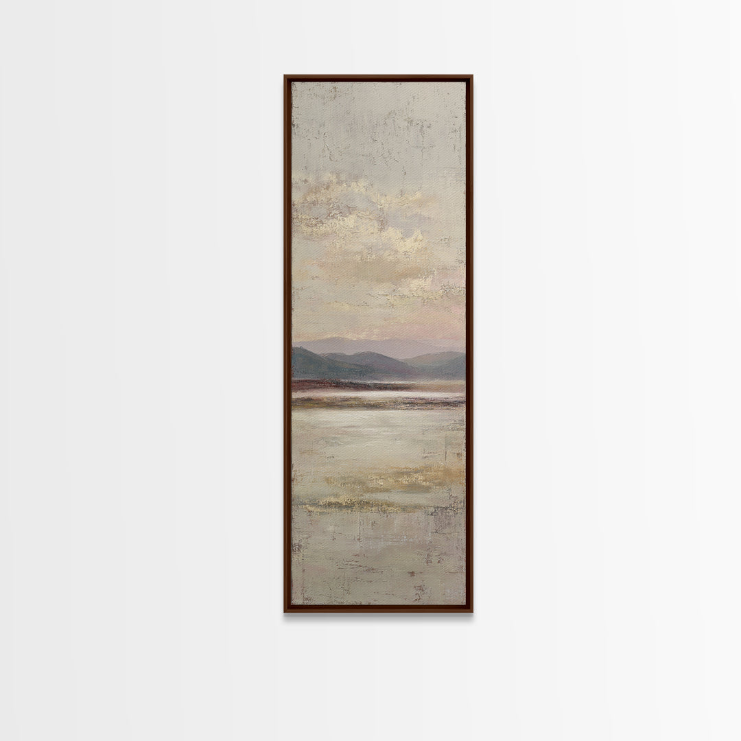 Gentle Rain over Distant Hills Canvas Print, Guest Bedroom Art, Boho Decor, Bedroom Decor, Oil Painting, Guest, Digital Prints, GBA-1x3-12